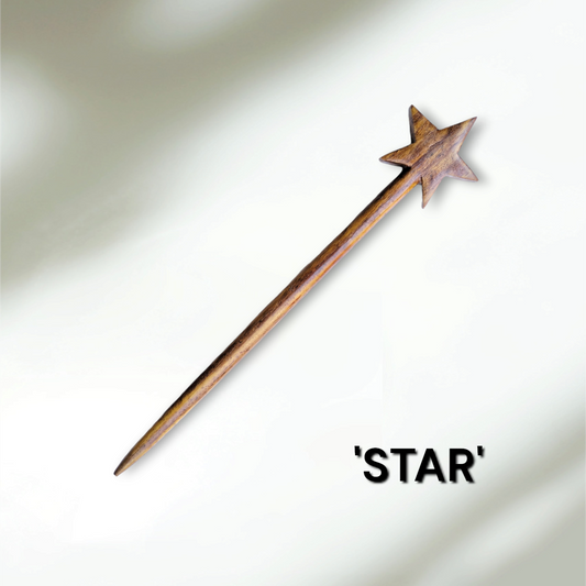 STAR Wooden Hair Pin