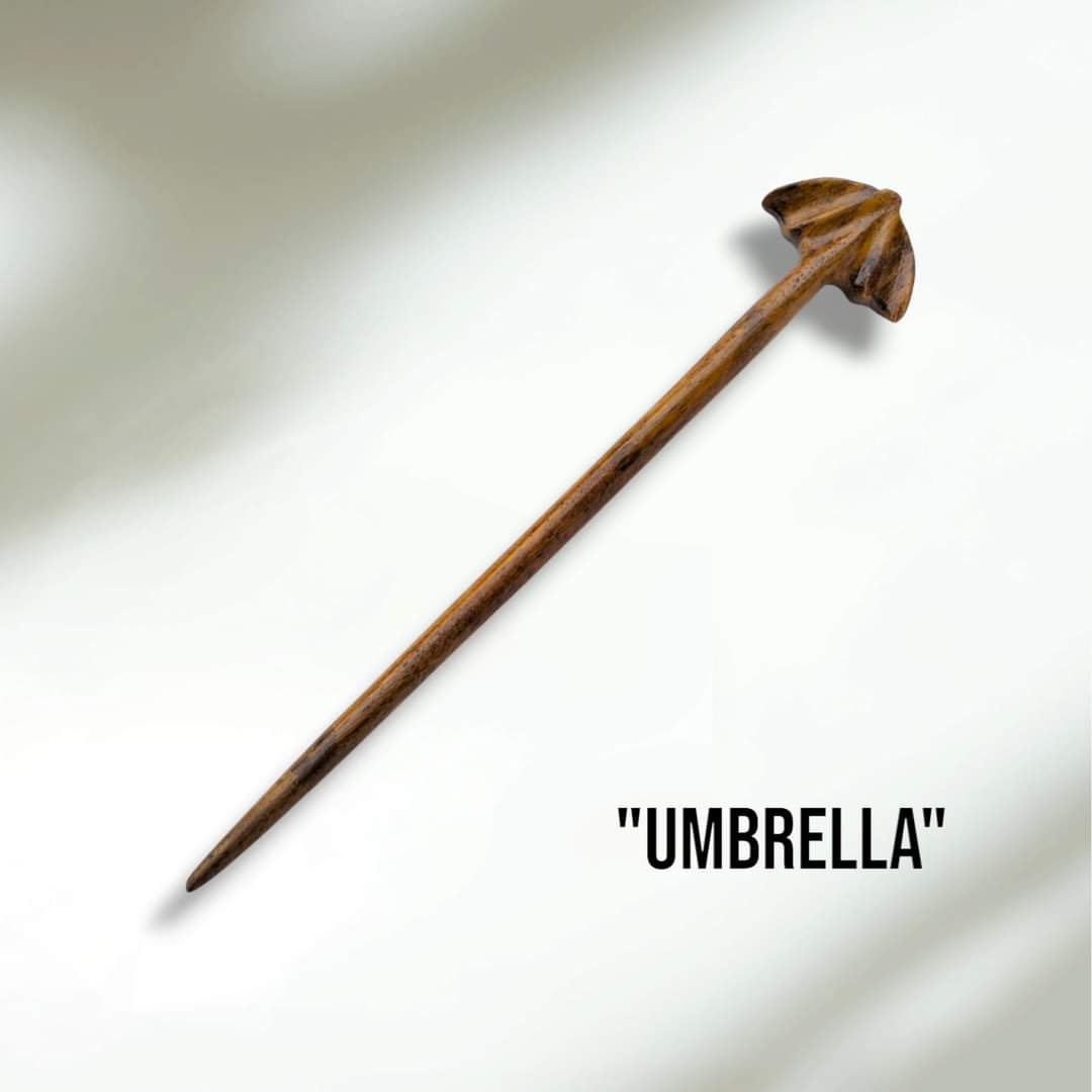 UMBRELLA Wooden Hair Stick